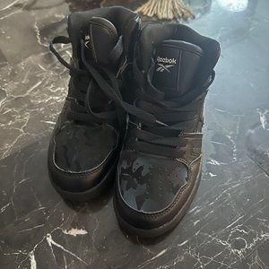 Black Reebok High top Kid size 12
